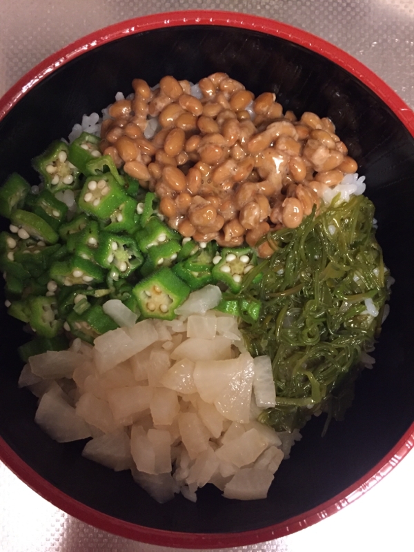 簡単ヘルシーネバネバ丼