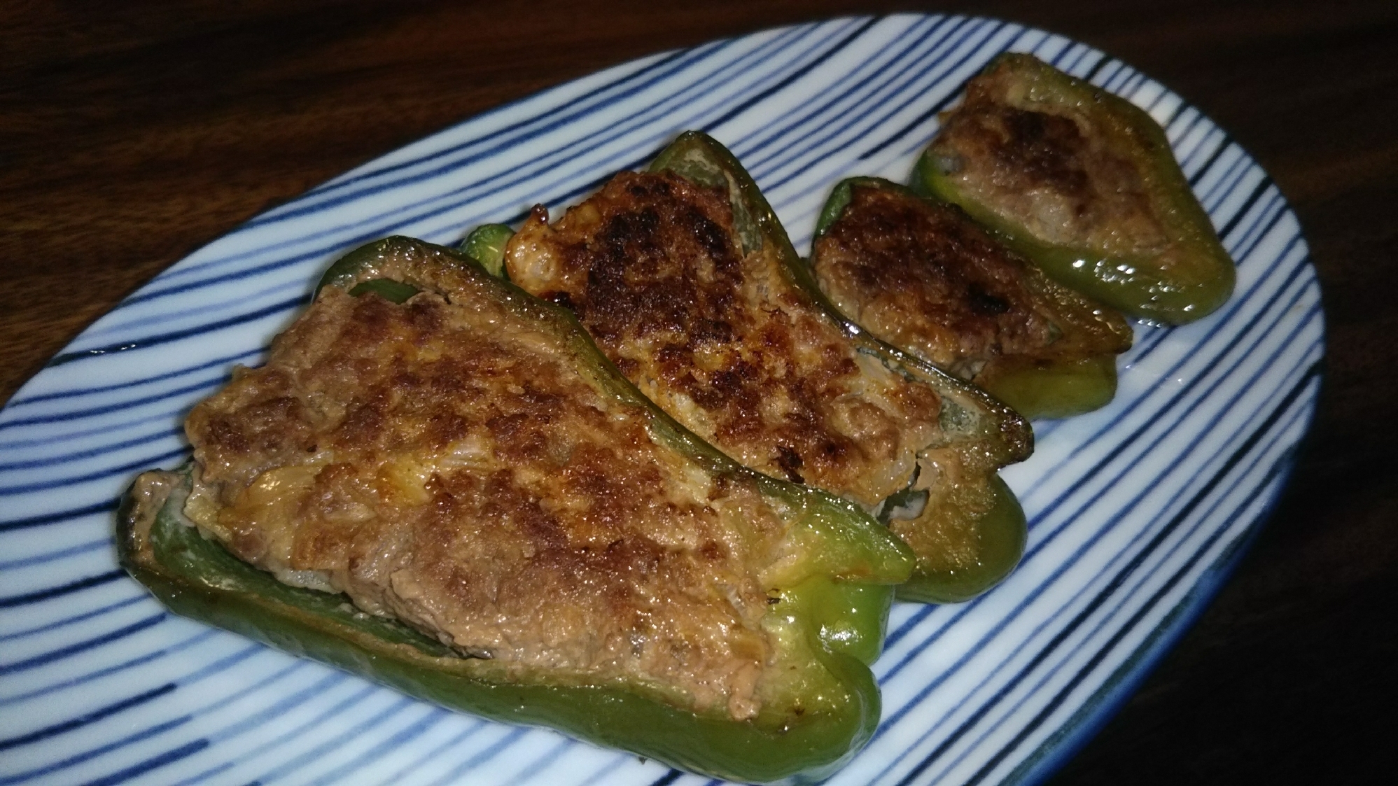 あっさりポン酢で食べる!ピーマンの肉詰め