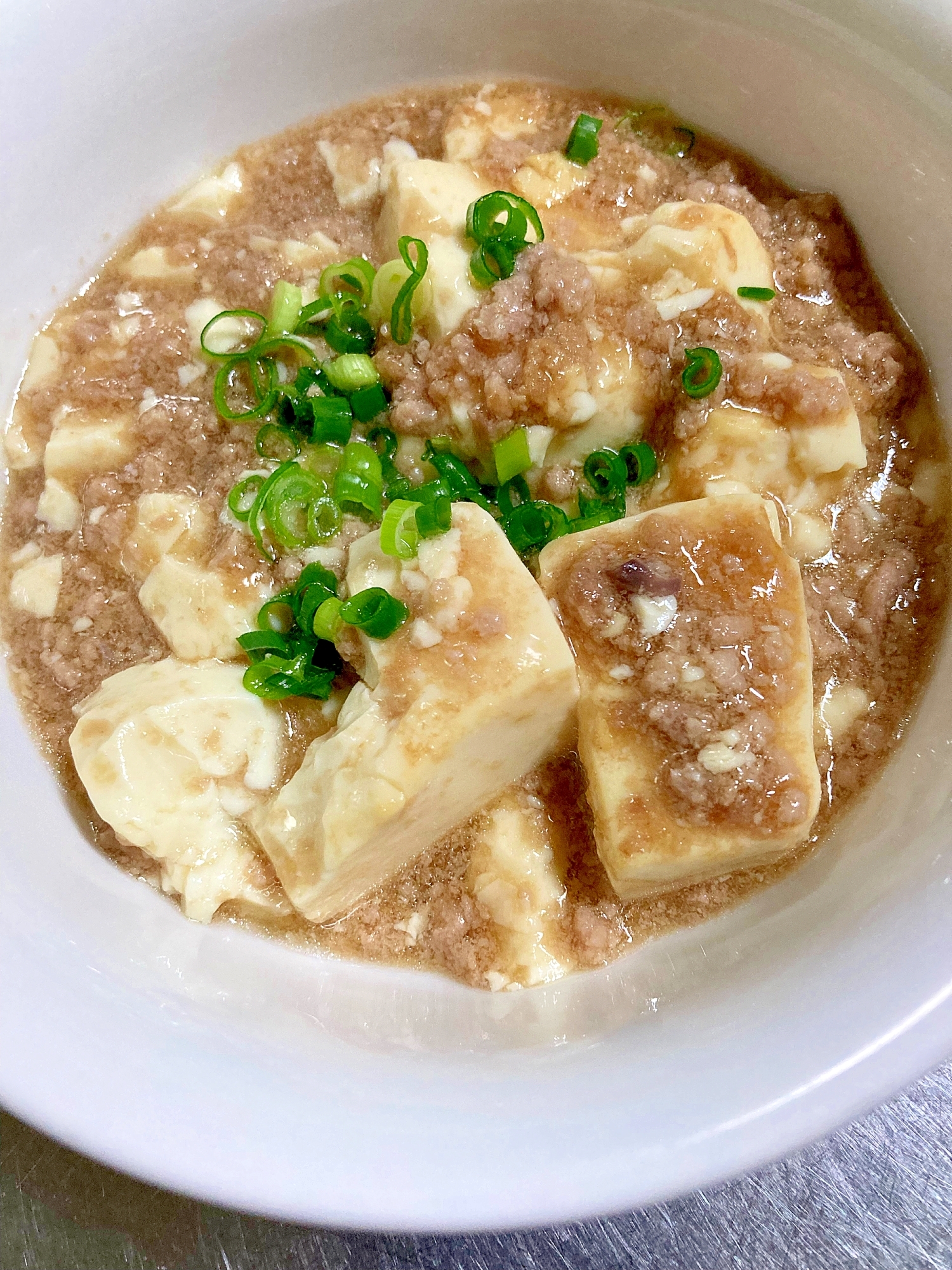 豆腐とひき肉のあんかけ