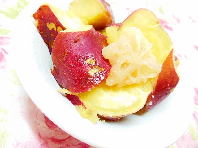 丁寧な味わい❤柚子蜂蜜と清酒煮込みの薩摩芋❤