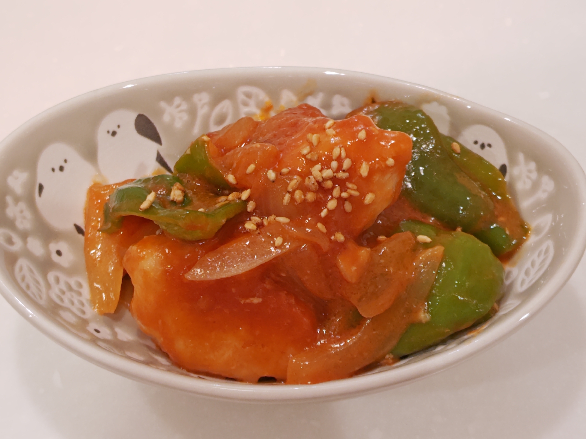 ♡鶏むね肉のオーロラ炒め