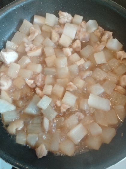 大根と鶏肉の甘辛煮