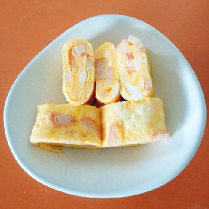 カニカマとマヨネーズの卵焼き