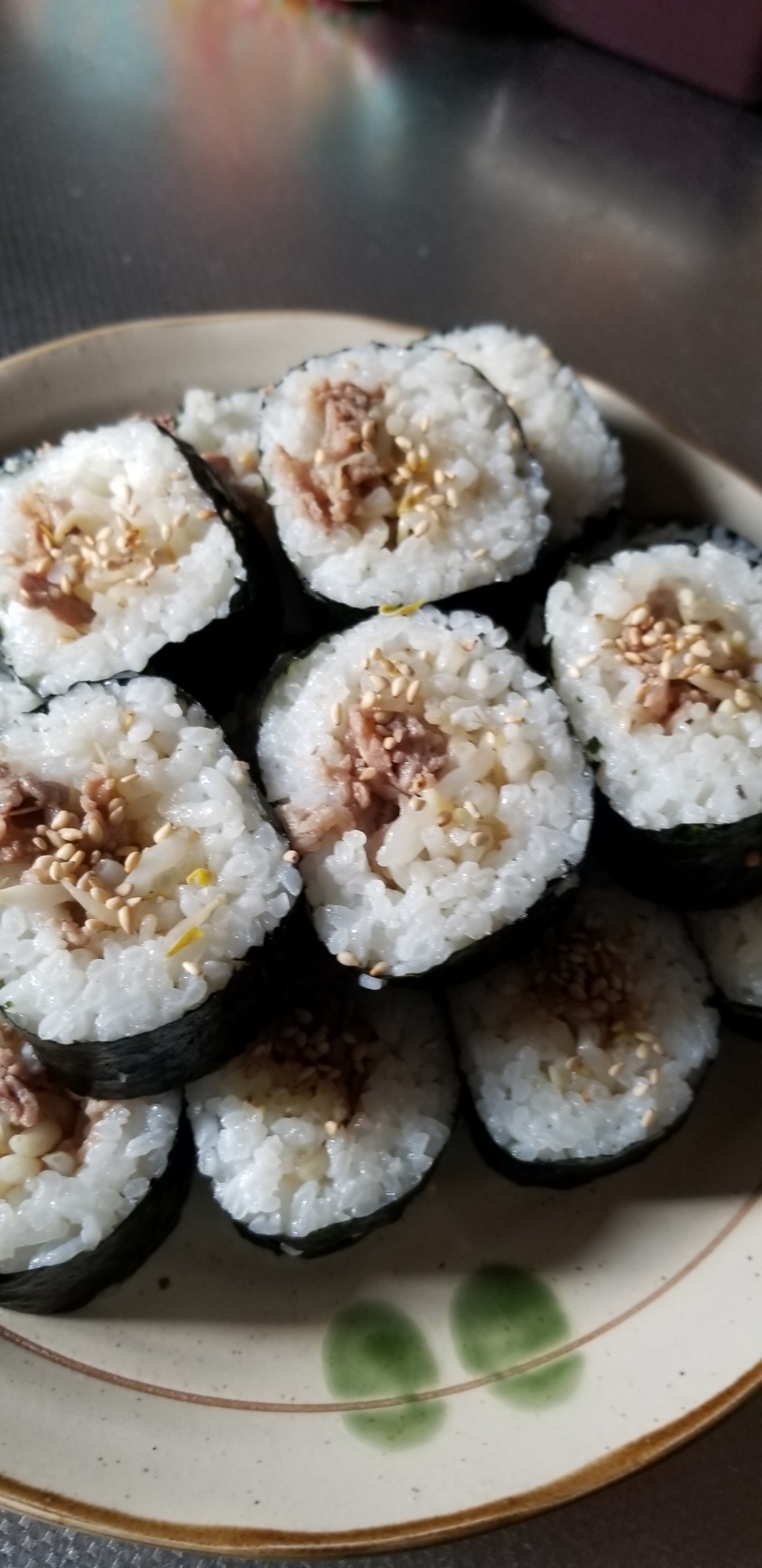 モヤシたっぷり♪節約・時短!海苔巻キンパ