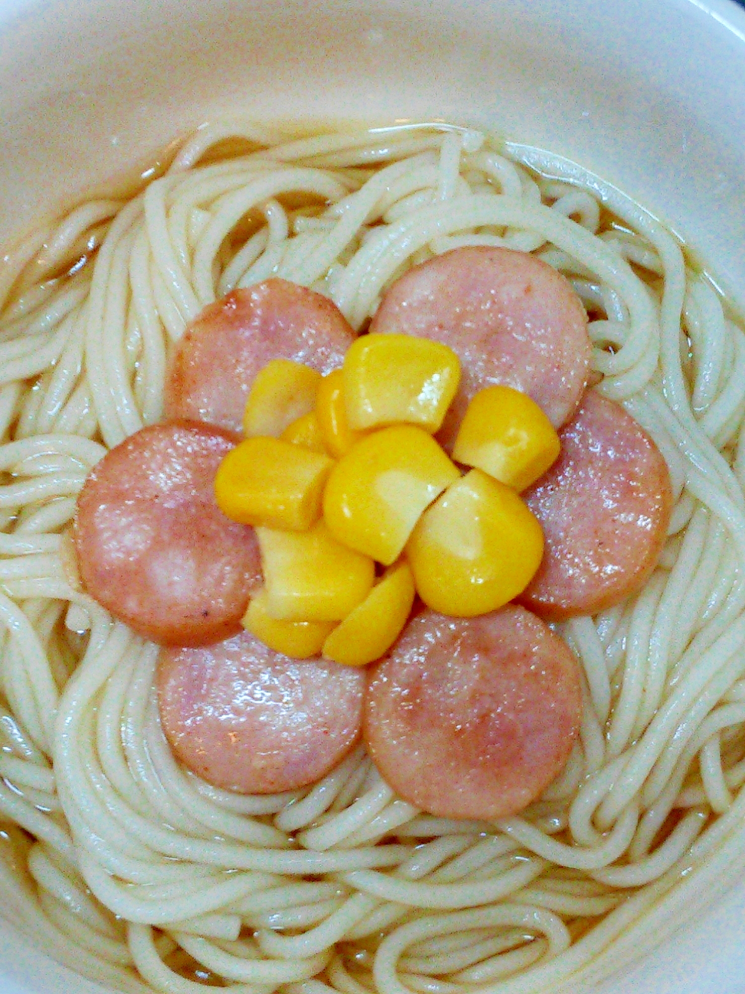 子供が喜ぶ☆かわいい☆お花のぶっかけそうめん