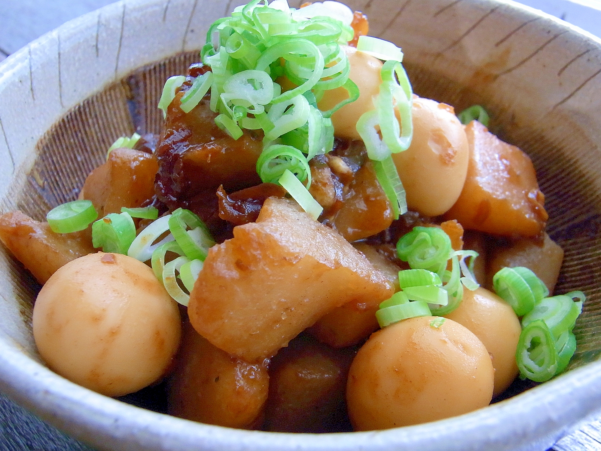 うずら玉子とこんにゃくの炒り煮