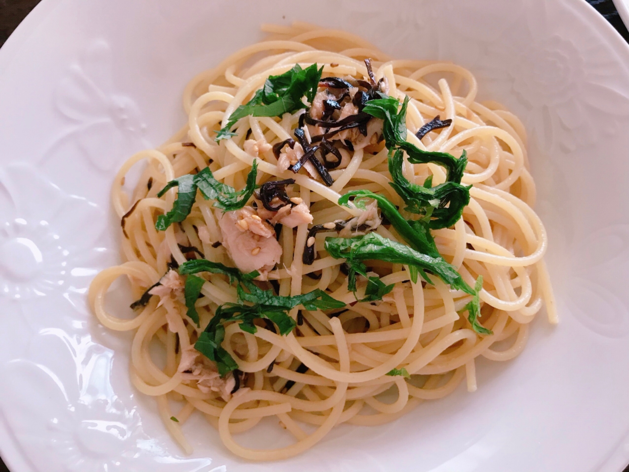 ツナ缶と塩昆布で超簡単 混ぜるだけパスタ レシピ 作り方 By かゆタック 楽天レシピ