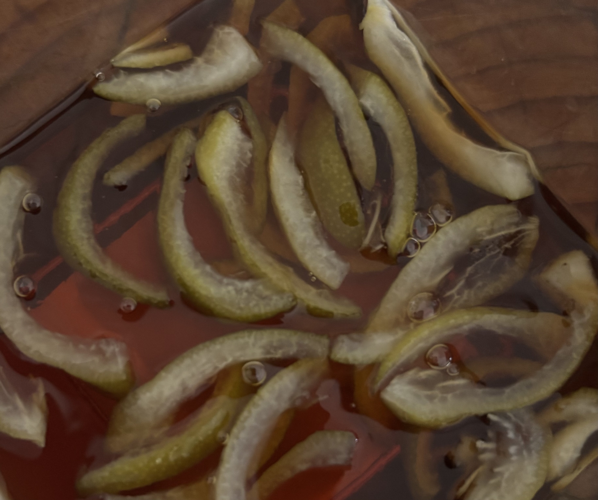 レモンの皮、はちみつ漬け