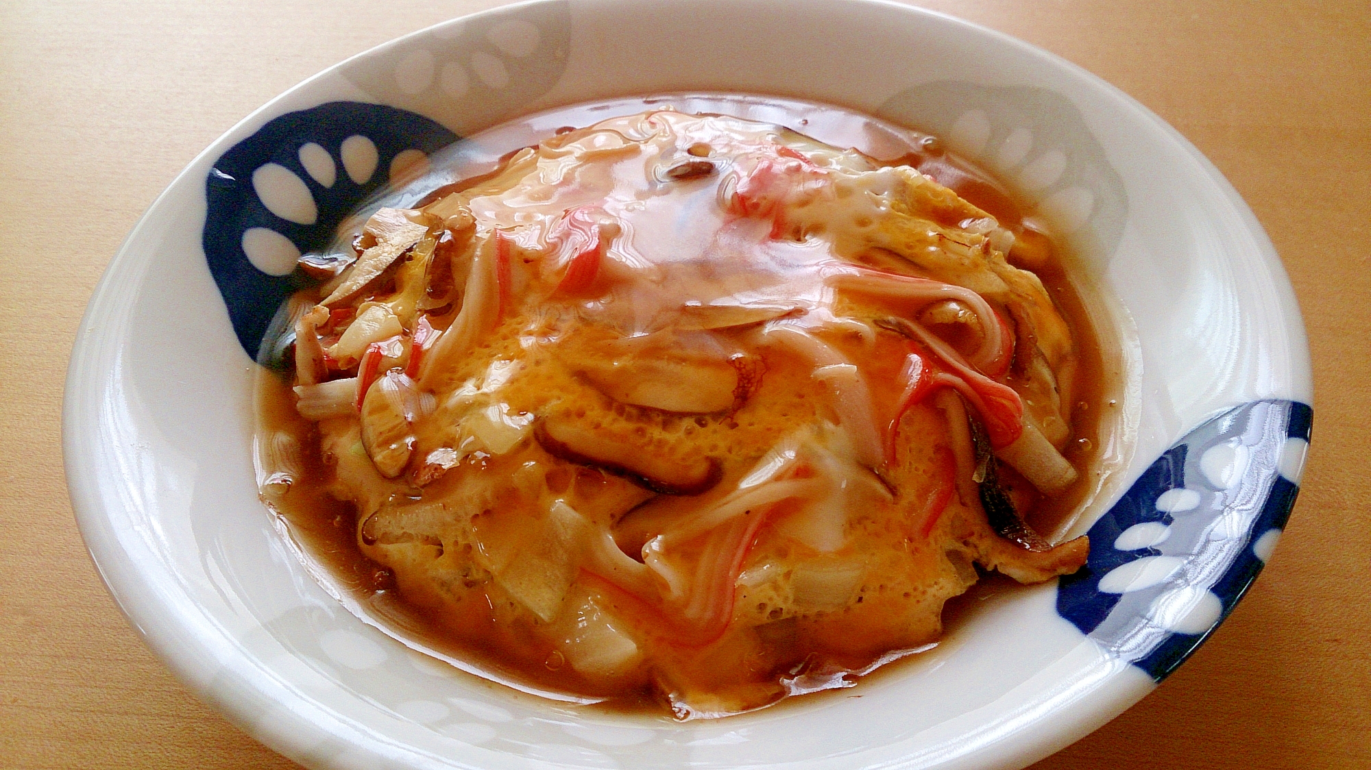 なんちゃってかに玉甘酢あんかけ丼