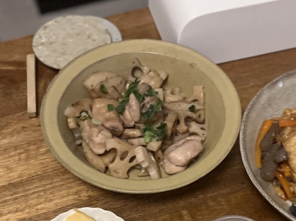 簡単おつまみ☆鶏れんこんの柚子胡椒炒め