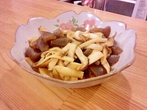 あと一品に!エリンギ蒟蒻