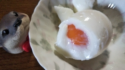 トロっと美味しい半熟卵になりました。