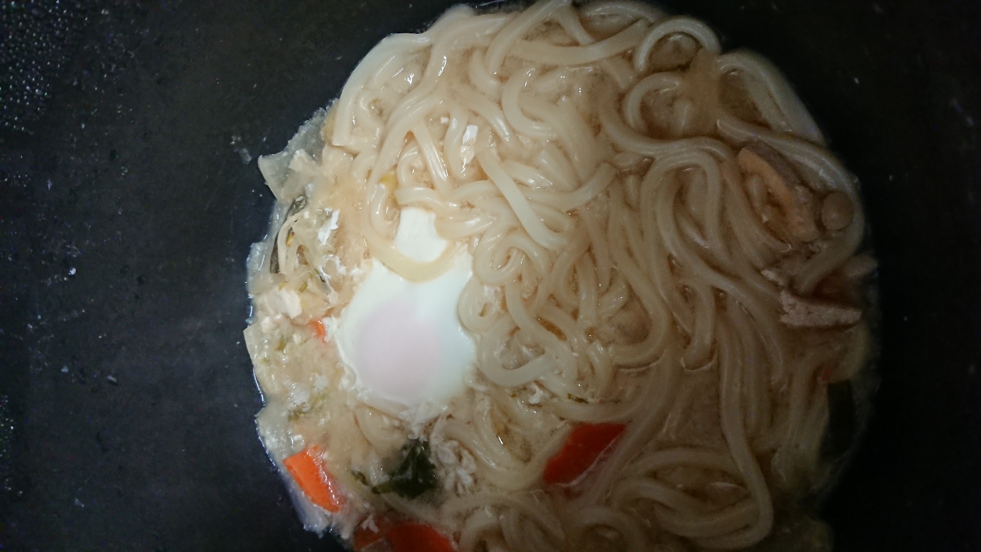 しゃぶしゃぶの締めに鍋焼きうどん