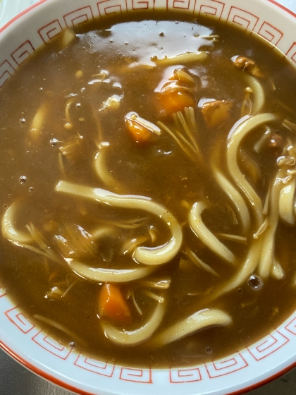 簡単カレーうどん☆残りのカレーとめんつゆで！