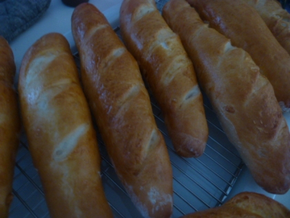 自宅でフランスパンが作れて感動です！！
ガーリックトーストに練乳サンドしたり、美味しくいただきました！
ありがとうございます（＾＾）