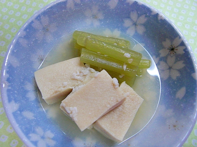 ふきと高野豆腐の塩糀煮