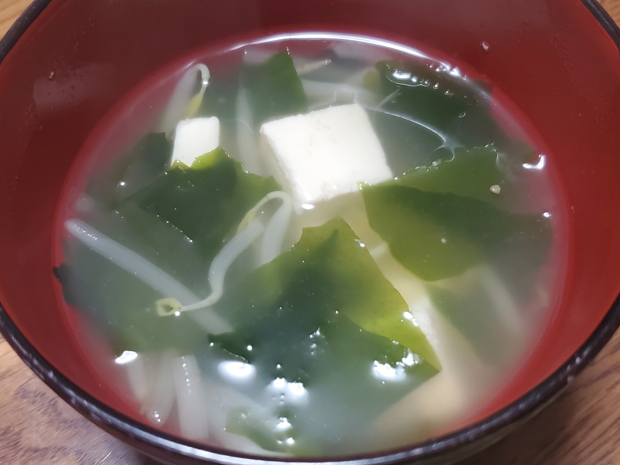 もやしと豆腐の中華スープ