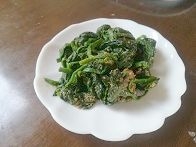 簡単！冷凍ほうれん草の胡麻和え