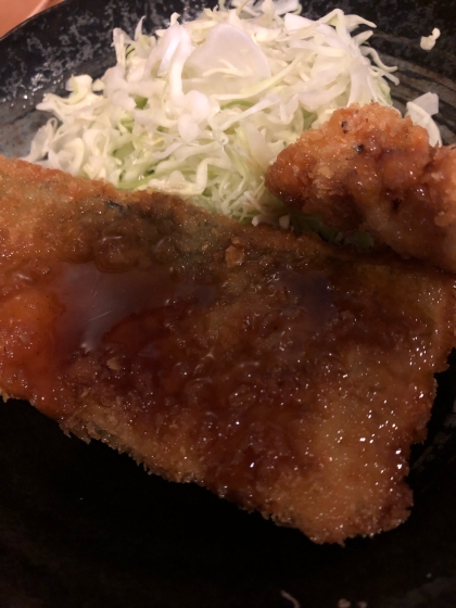 オリーブオイルで揚げたアジフライ★レモンそえ