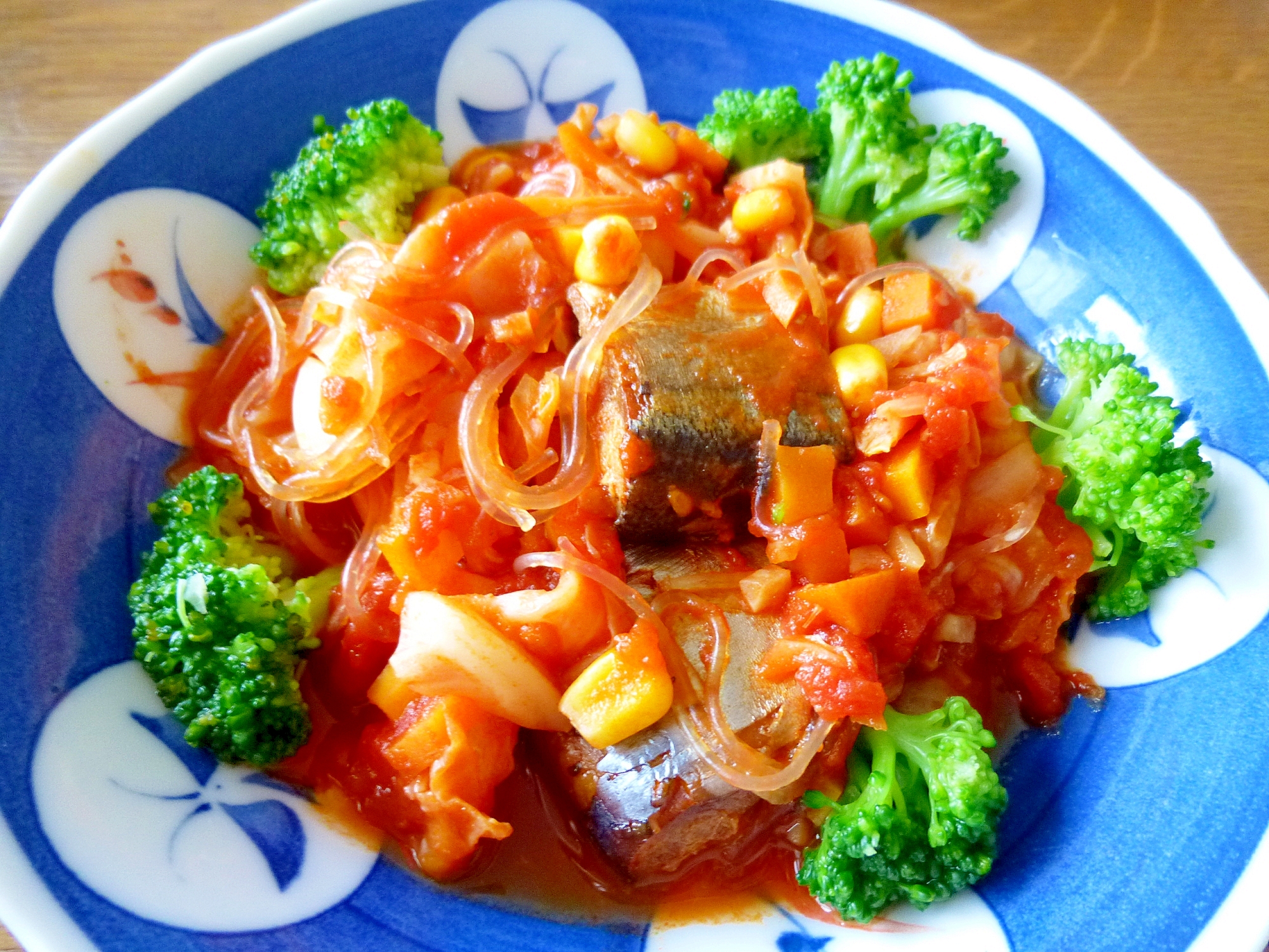 さんま味噌煮缶のトマト煮