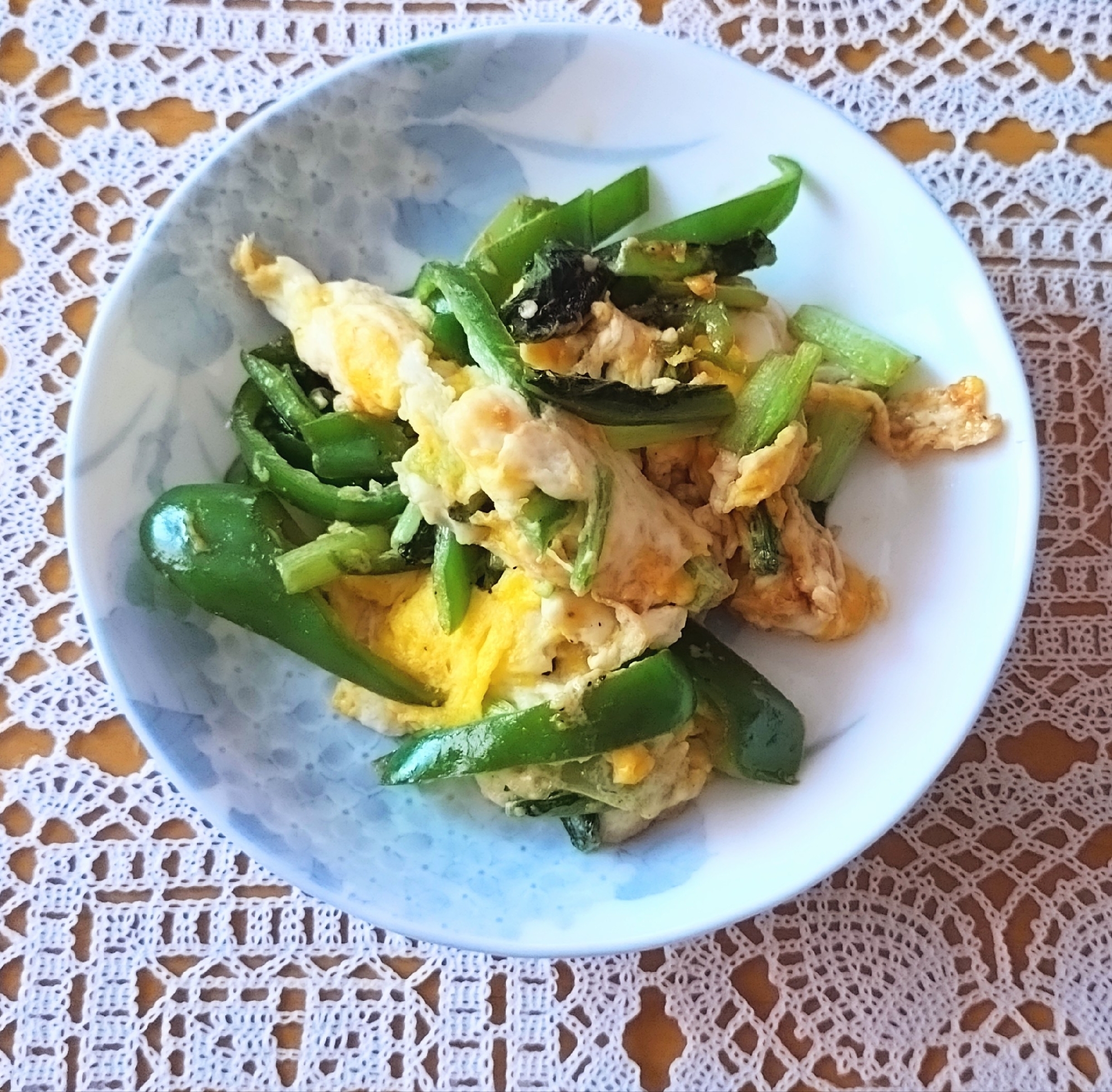 小松菜とピーマンの卵炒め☆