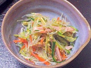 きゅうり消費レシピ☆ポン酢で簡単、春雨サラダ レシピ・作り方