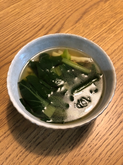 小松菜と竹輪の中華スープ