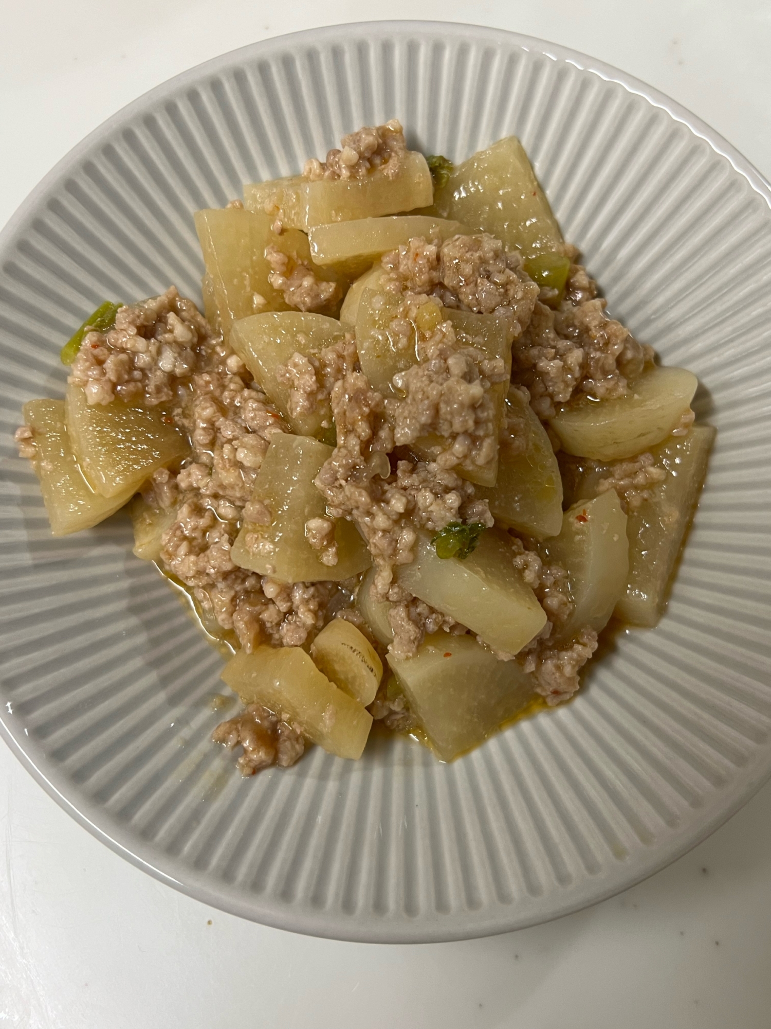 レンジで簡単♪豚ひき肉と大根の中華煮