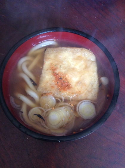 冷凍うどん、おいしいですよね。コシが合って。

ごちそーさま。