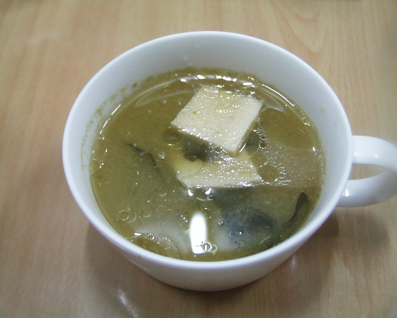 高野豆腐オリーブオイルお味噌汁