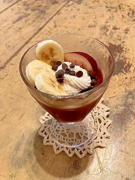 フィアリーレシピ 戻した細寒天で作るココアゼリーパフェ レシピ・作り方 by お野菜の