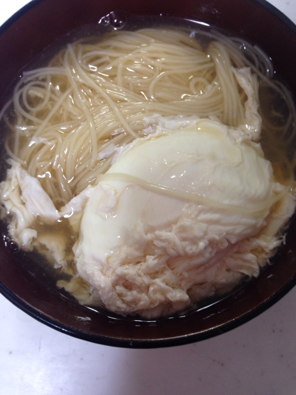 麺つゆで☆あったか卵にゅうめん(*^^*)☆