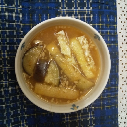 ほっとする茄子と油揚げののどぐろだし味噌汁