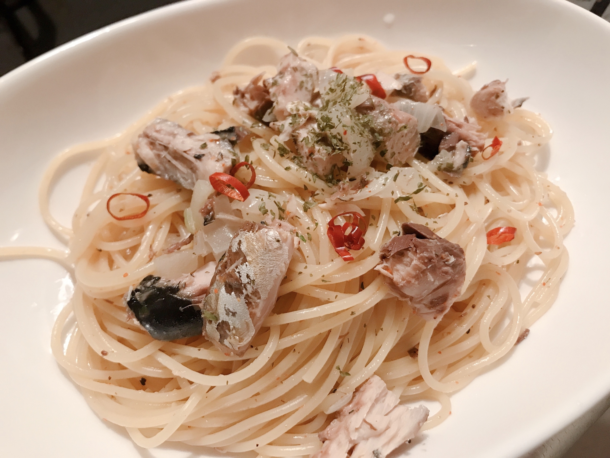 自宅にある物で出来る 鯖缶パスタ レシピ 作り方 By 茶々 楽天レシピ 自宅にある物で出来る 鯖缶パスタ レシピ 作り方 By 茶々 楽天レシピ