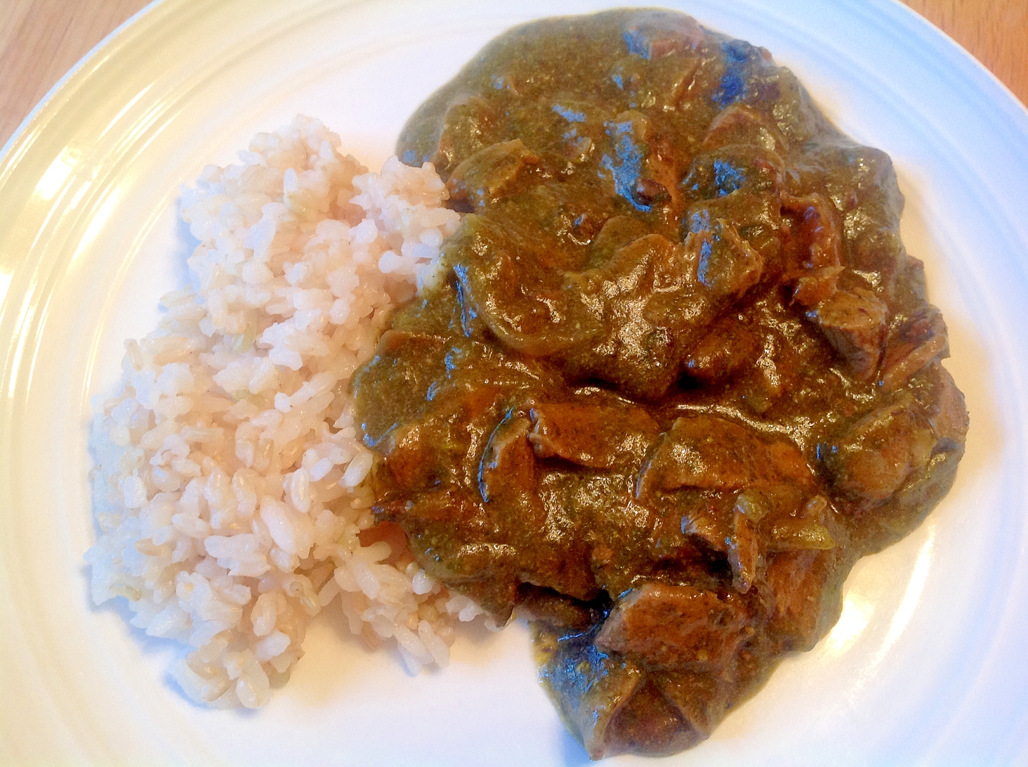 ラムとほうれん草とヨーグルトのカレー