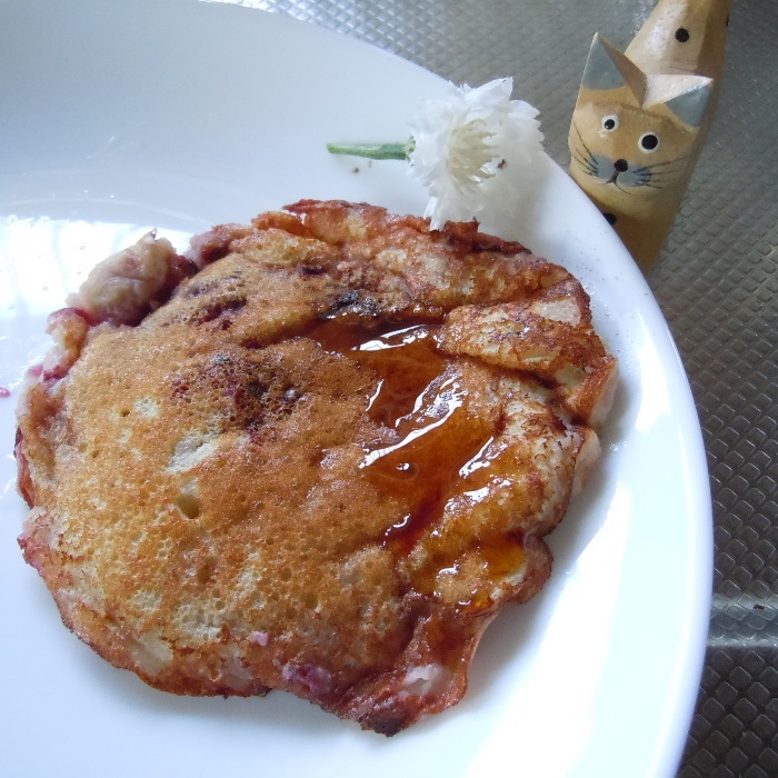 ブラックベリーとヨーグルトの簡単しっとりパンケーキ レシピ 作り方 By 紫君子蘭 楽天レシピ