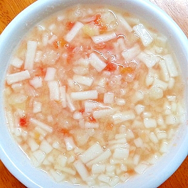 離乳食中期　３種の野菜入りコンソメ味うどん