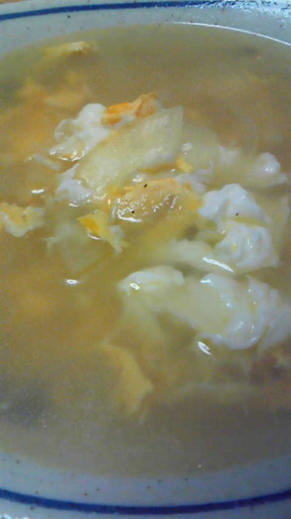 玉ねぎ＆卵のコンソメスープ