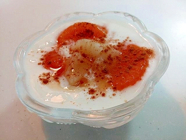 美的 みかんと白桃とシナモンのヨーグルト