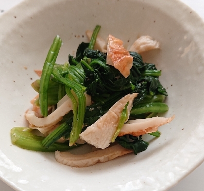 竹輪・ほうれん草のごま油炒め