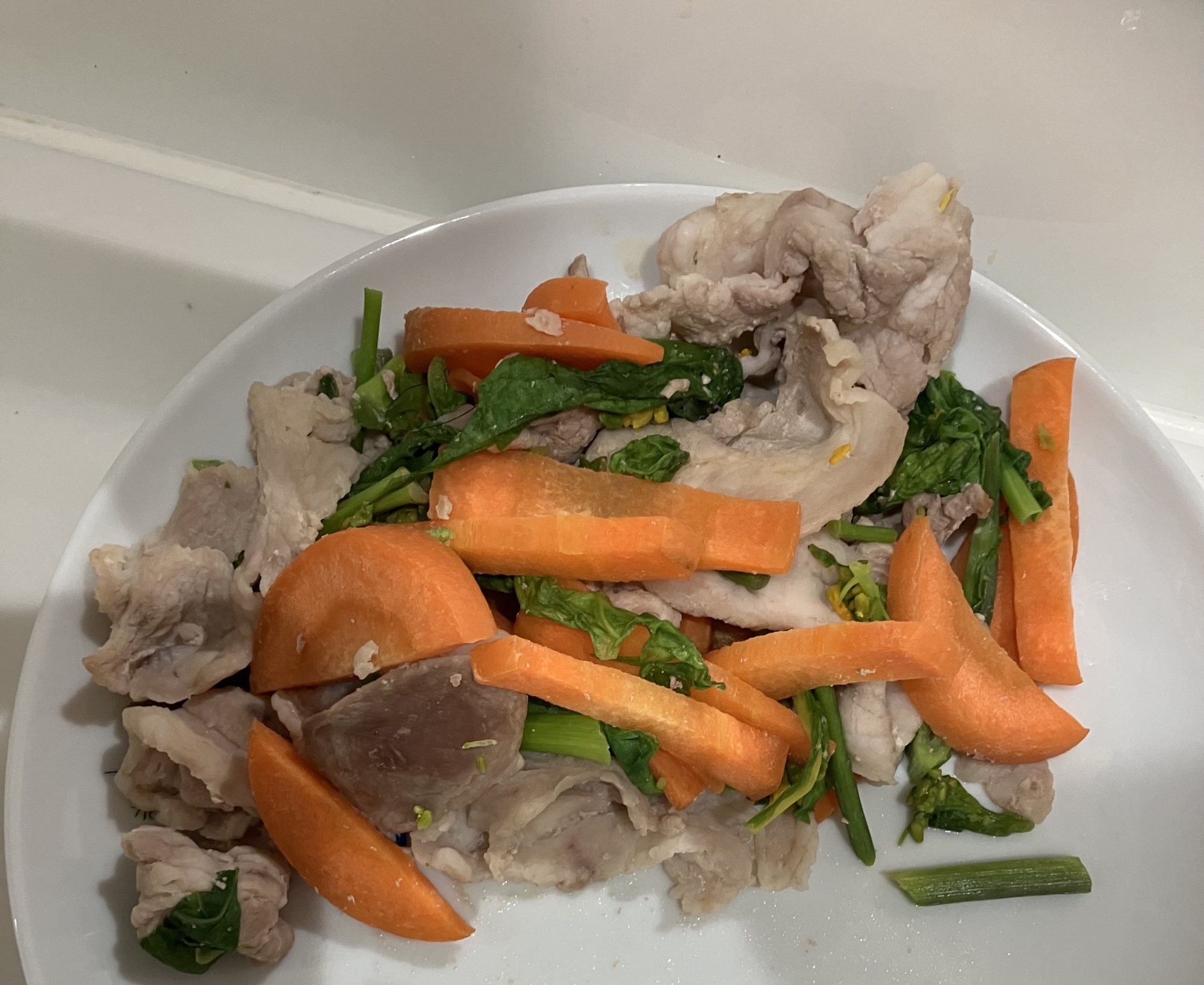 春の野菜の豚肉炒め