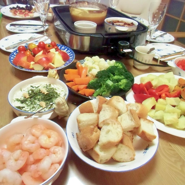 チーズフォンデュ レシピ 作り方 By Miashimatora 楽天レシピ チーズフォンデュ レシピ 作り方 By Miashimatora 楽天レシピ