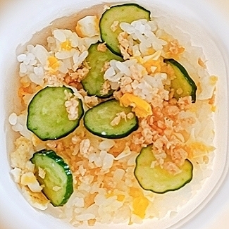 ♩鮭ときゅうりの混ぜご飯˚✧₊