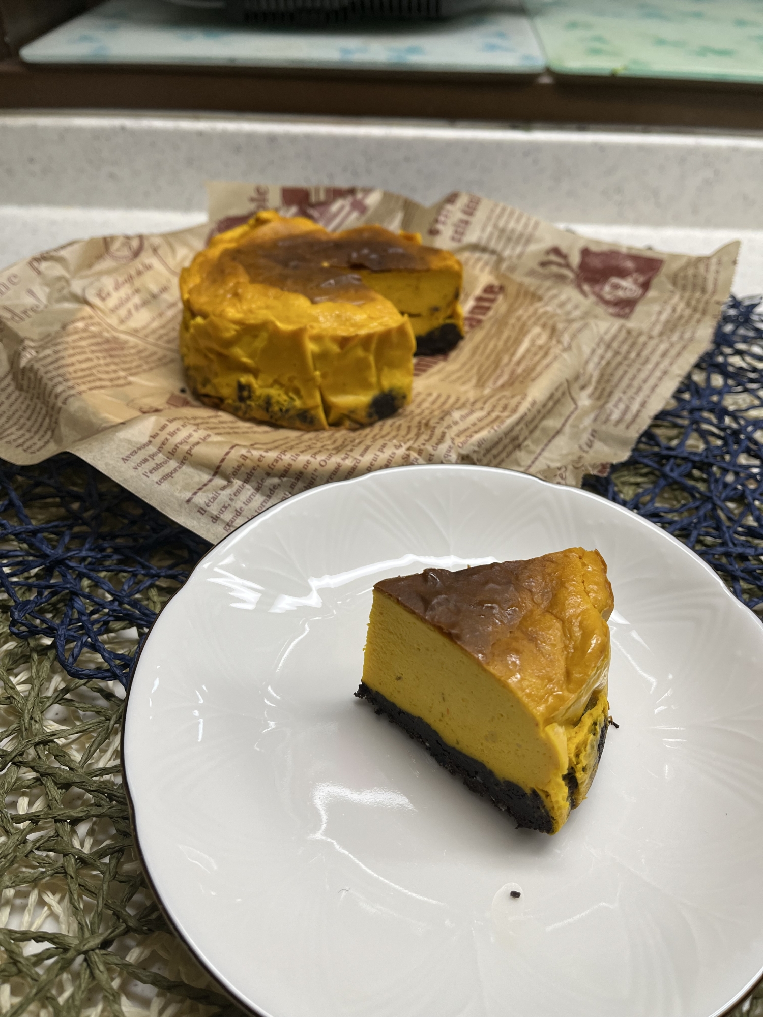 混ぜて焼くだけ♬かぼちゃのチーズケーキ