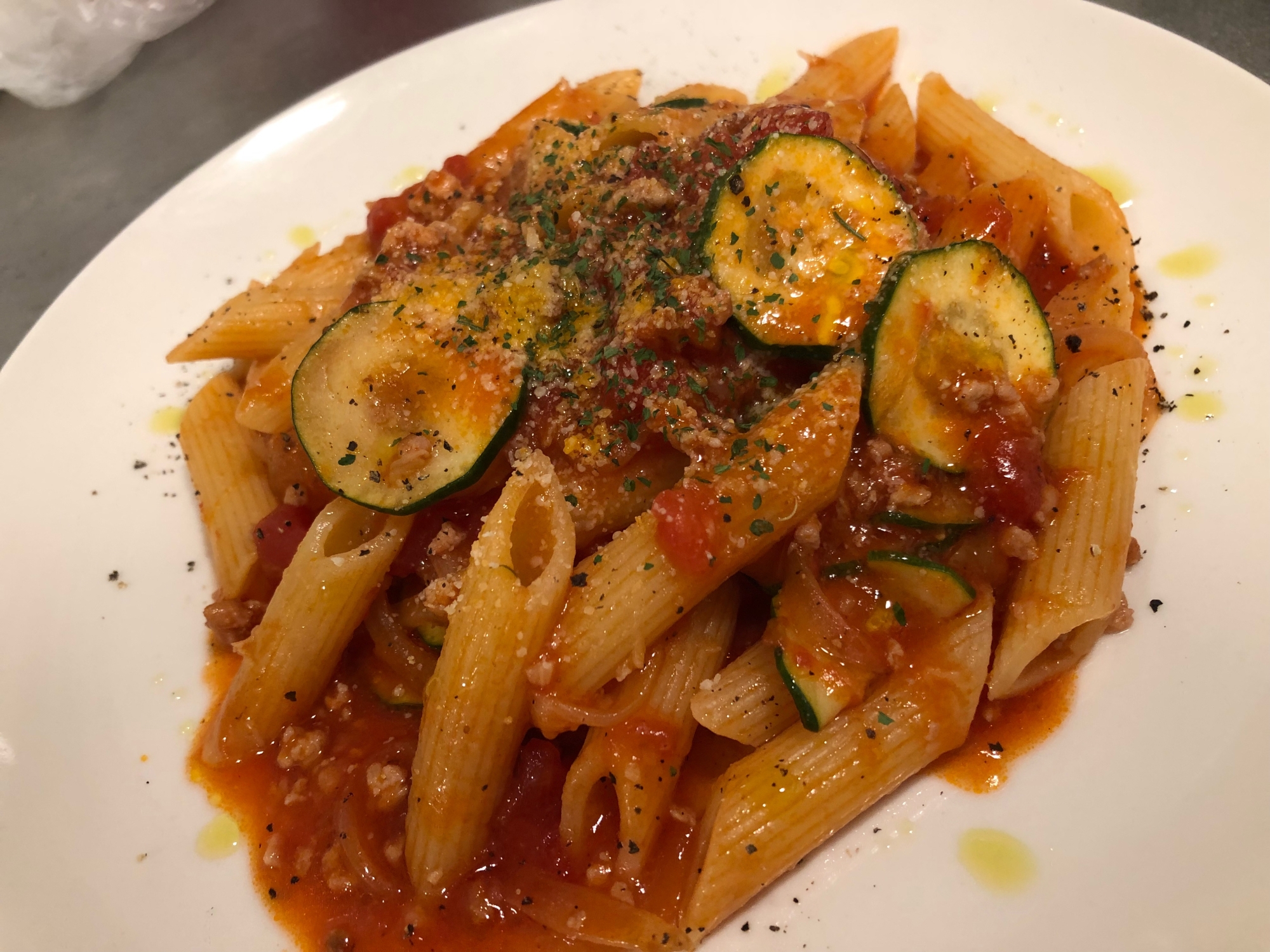 ひき肉とズッキーニのペンネアラビアータ レシピ 作り方 By 檸檬ティー 楽天レシピ ひき肉とズッキーニのペンネアラビアータ レシピ 作り方 By 檸檬ティー 楽天レシピ