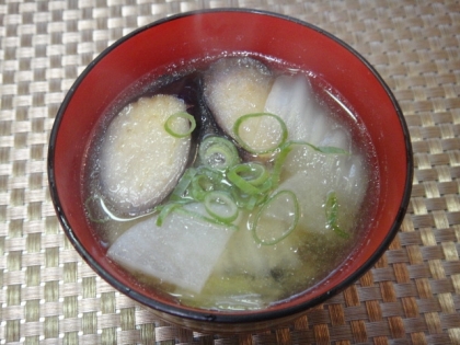 揚げ焼きなす入りの味噌汁