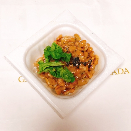 ごま香るリーフレタス塩昆布納豆