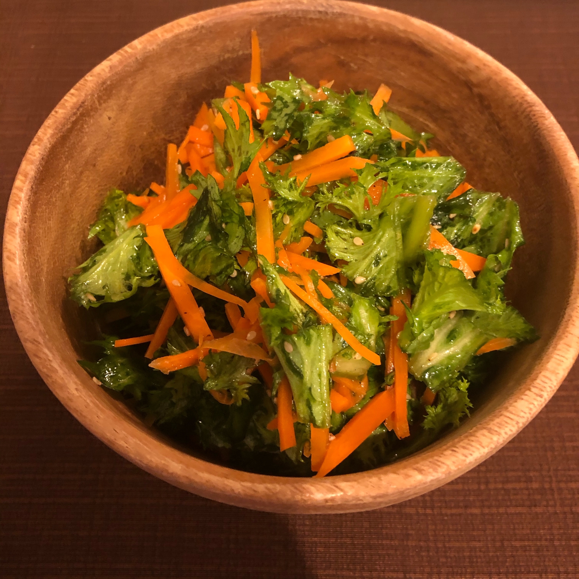 わさび菜のシャキッとサラダ!
