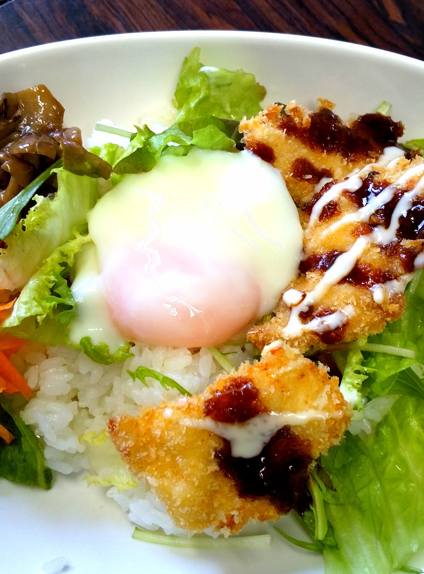 サラダ☆チキンカツ丼