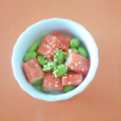 お弁当に☆枝豆とカニカマの胡麻和え